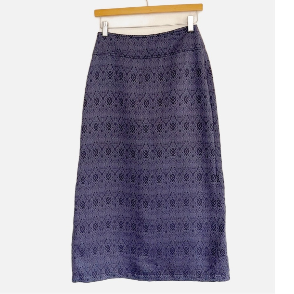 J Jill Jacquard lace silk blend skirt 2 petite